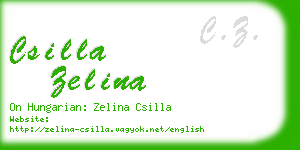 csilla zelina business card